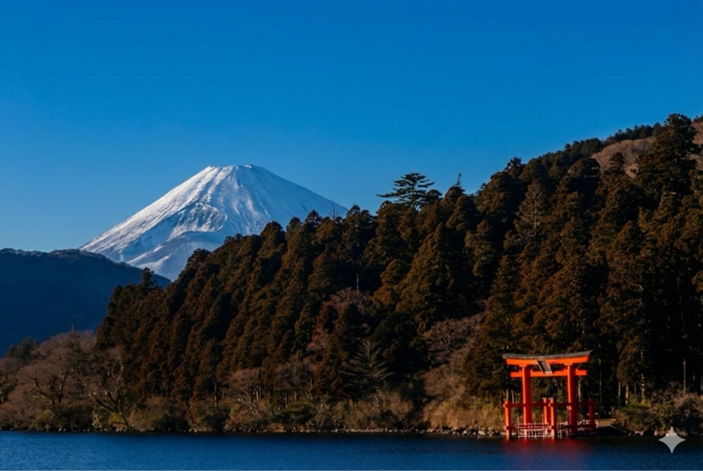 Hakone Pirate Ship Mt Fuji