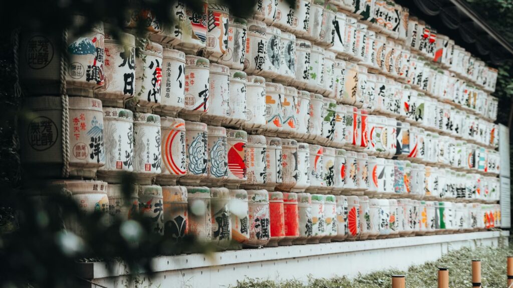 Meiji Jingu Shrine Sake Barrels Tokyo